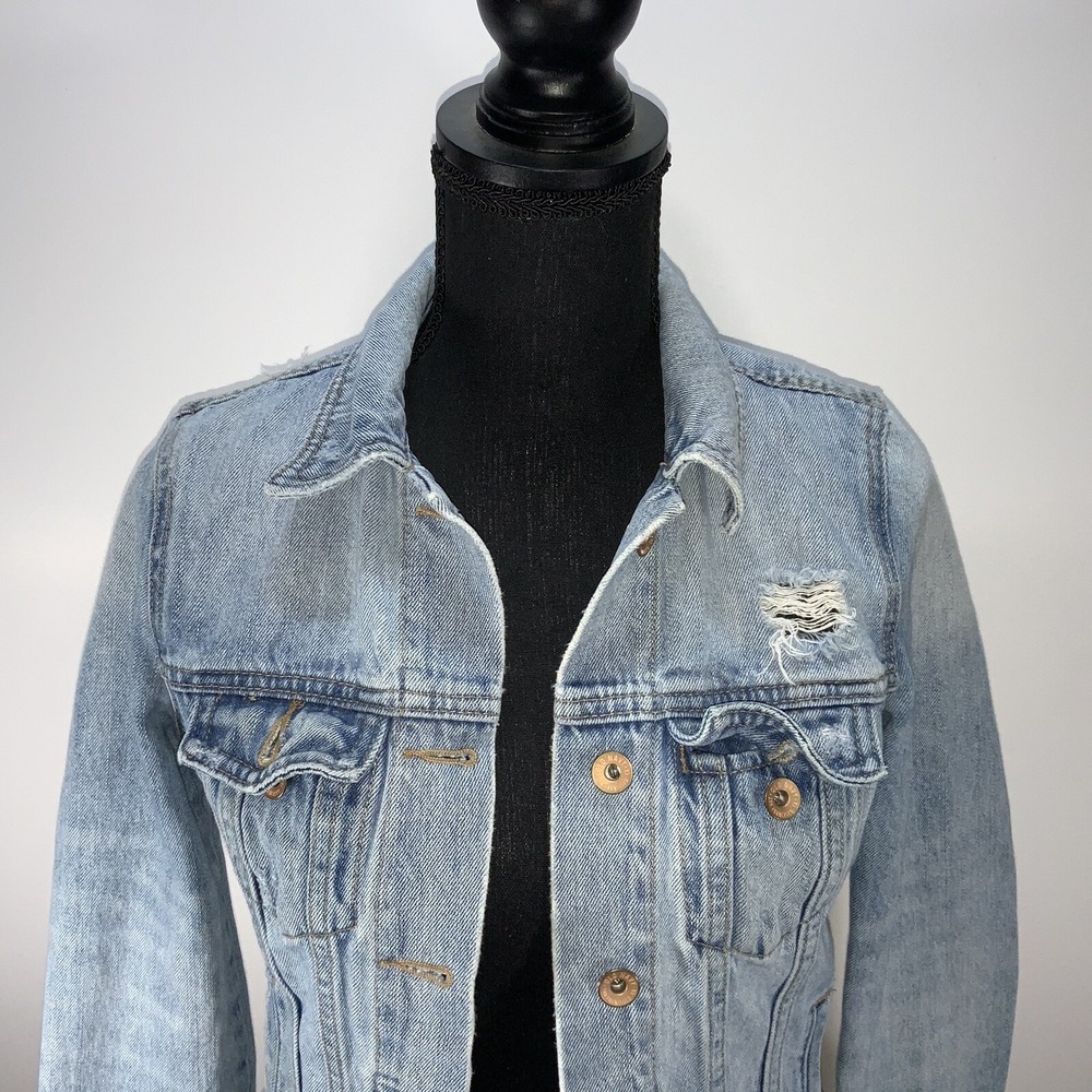Old Navy Light Blue Denim Jacket Women's Size XS - Picture 2 of 9